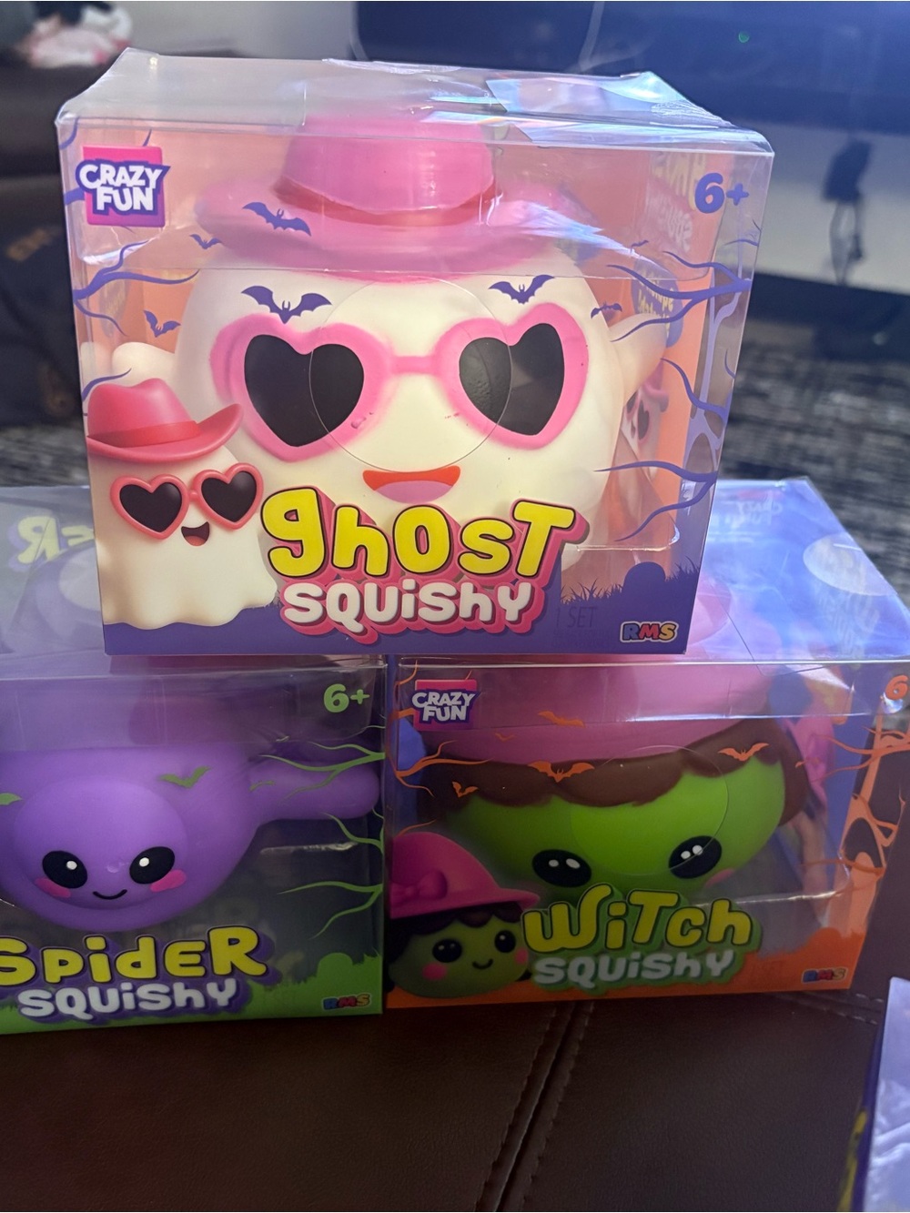 Ghost Squishy Plush Toy - Pink & White